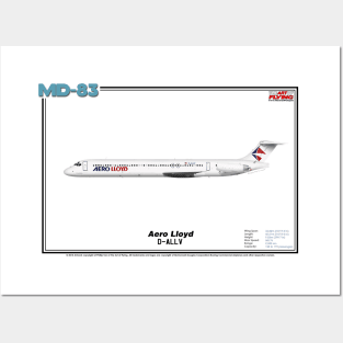 McDonnell Douglas MD-83 - Aero Lloyd (Art Print) Posters and Art